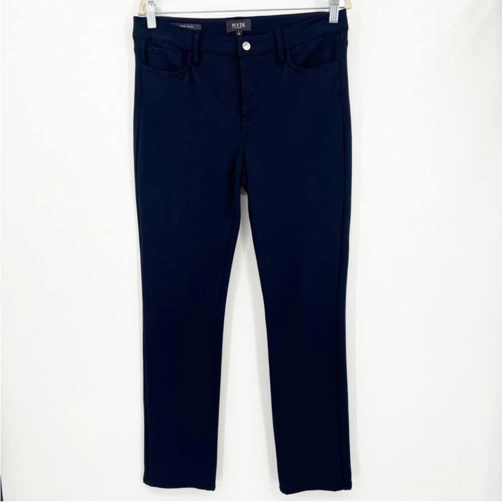 NYDJ Sheri Slim Dark Navy Blue Ponte Knit